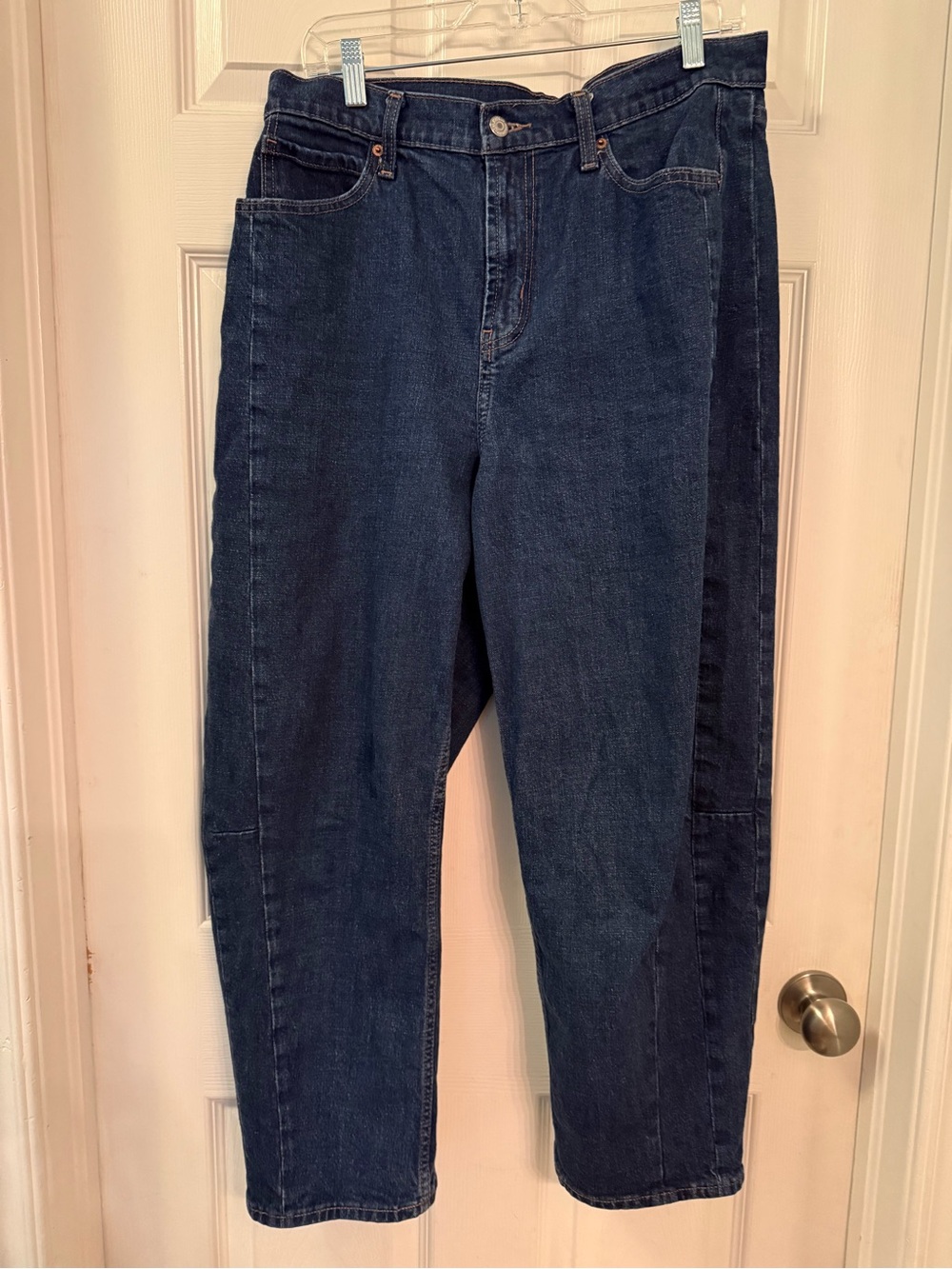 Dark Blue Women's Barrel Jeans